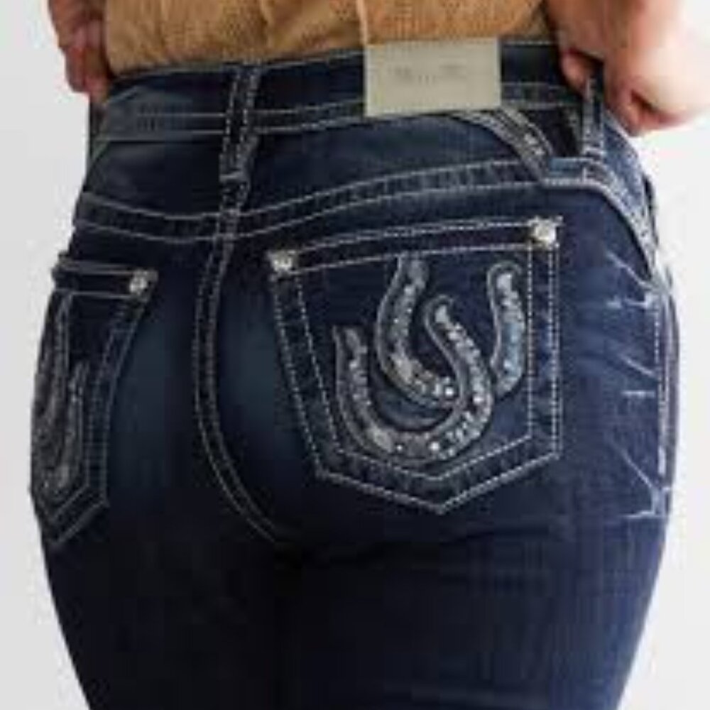Miss Me Mid-rise Curvy Straight Jeans 3764VFT3R Size 30